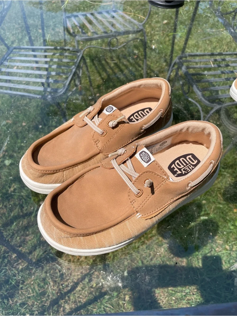 Hey Dude Kids Tan Slip-On Sneakers